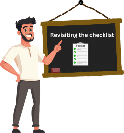 Revisiting the checklist